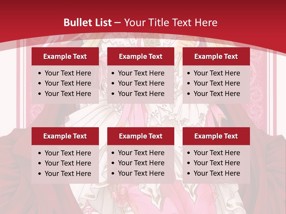 A Woman In A Red Dress With Angel Wings PowerPoint Template