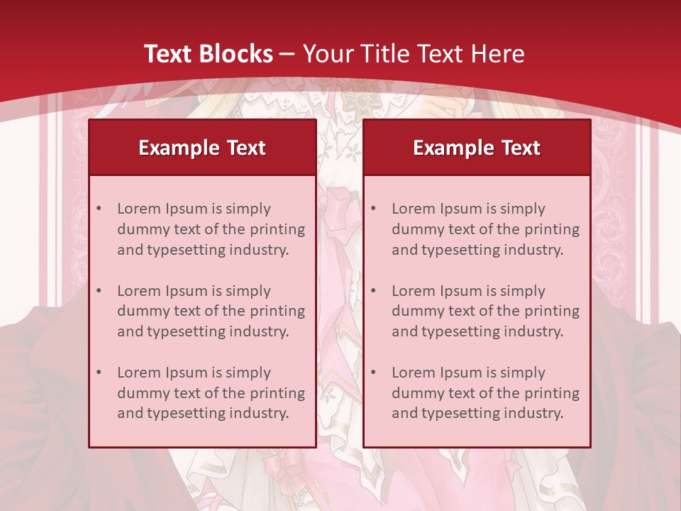 A Woman In A Red Dress With Angel Wings PowerPoint Template