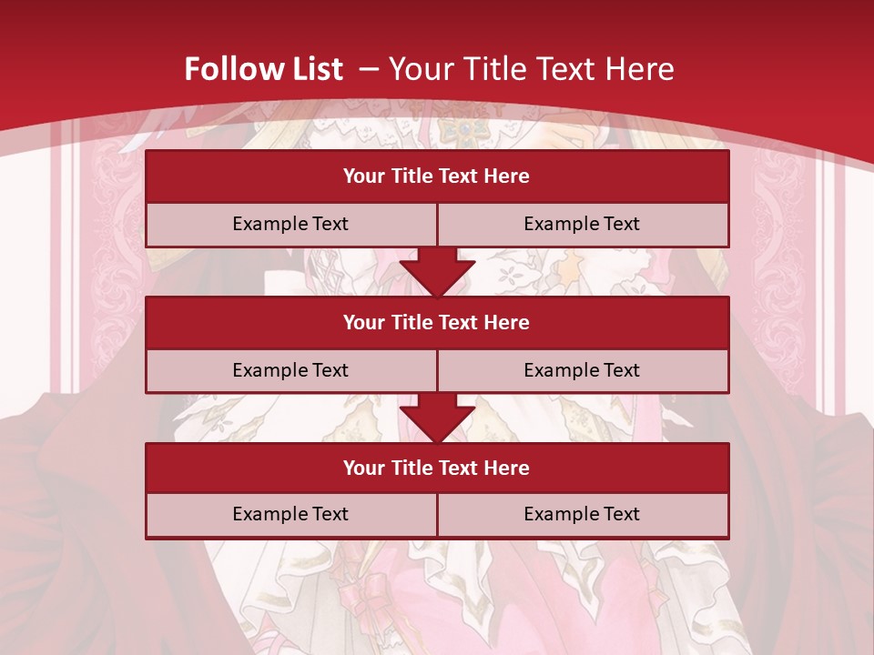 A Woman In A Red Dress With Angel Wings PowerPoint Template