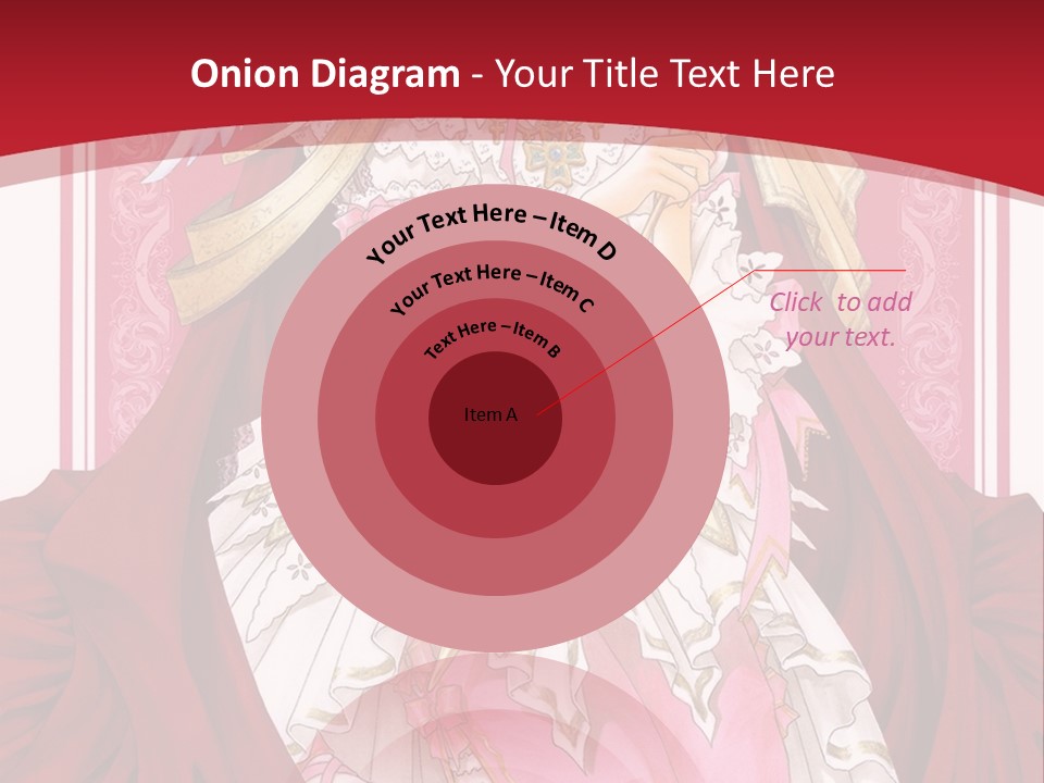 A Woman In A Red Dress With Angel Wings PowerPoint Template