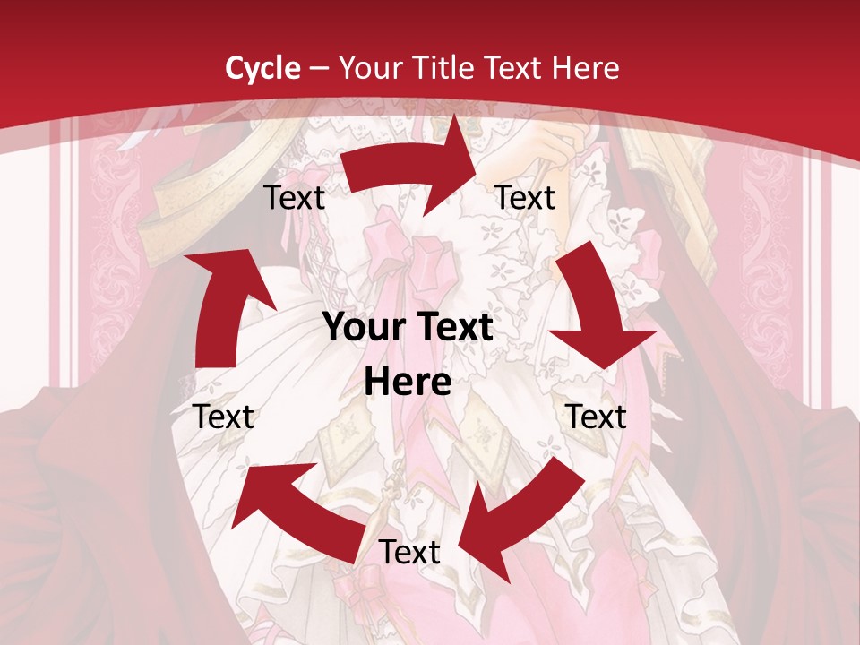 A Woman In A Red Dress With Angel Wings PowerPoint Template