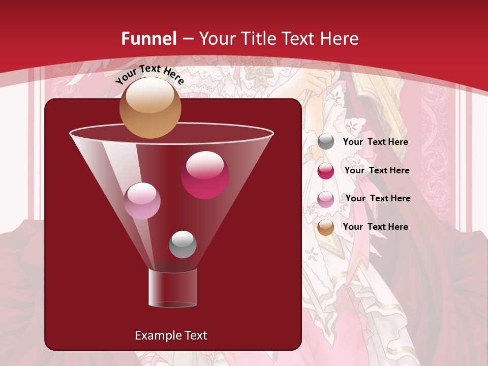 A Woman In A Red Dress With Angel Wings PowerPoint Template