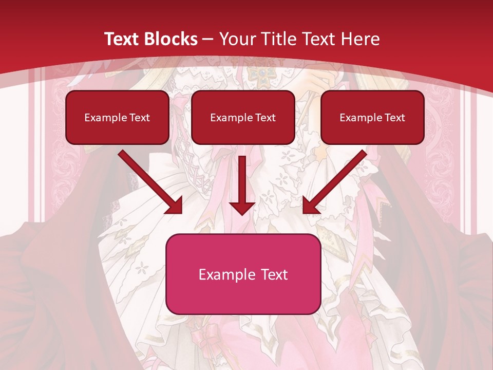 A Woman In A Red Dress With Angel Wings PowerPoint Template