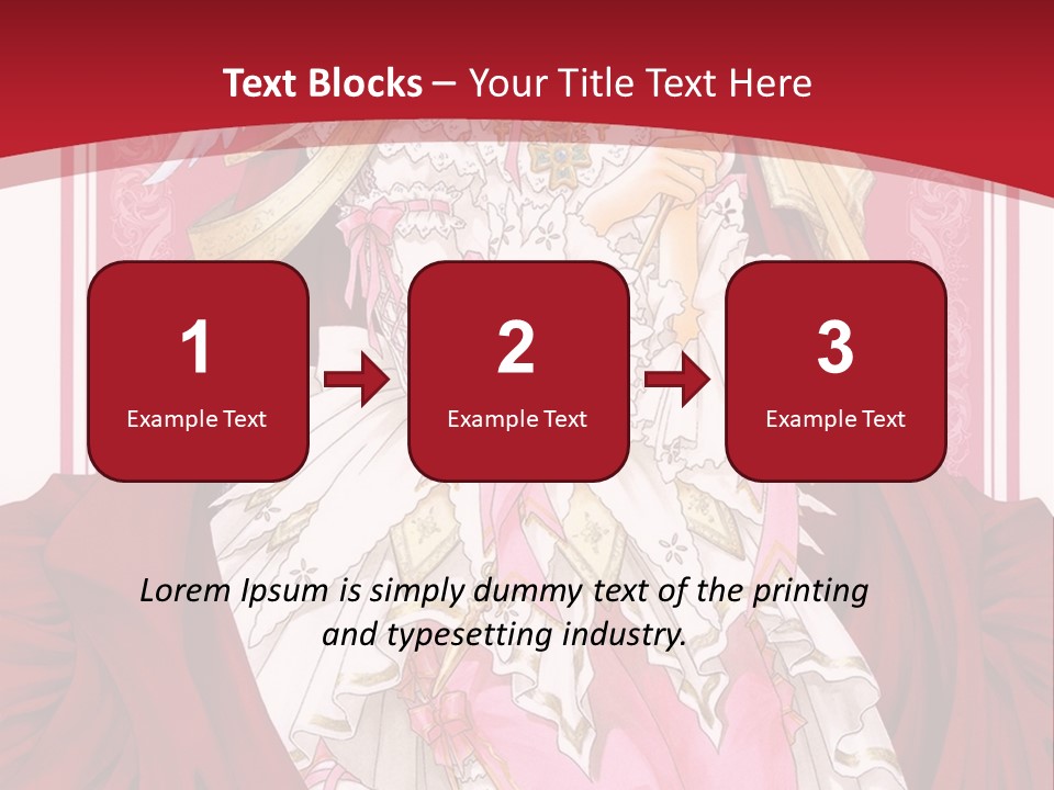 A Woman In A Red Dress With Angel Wings PowerPoint Template