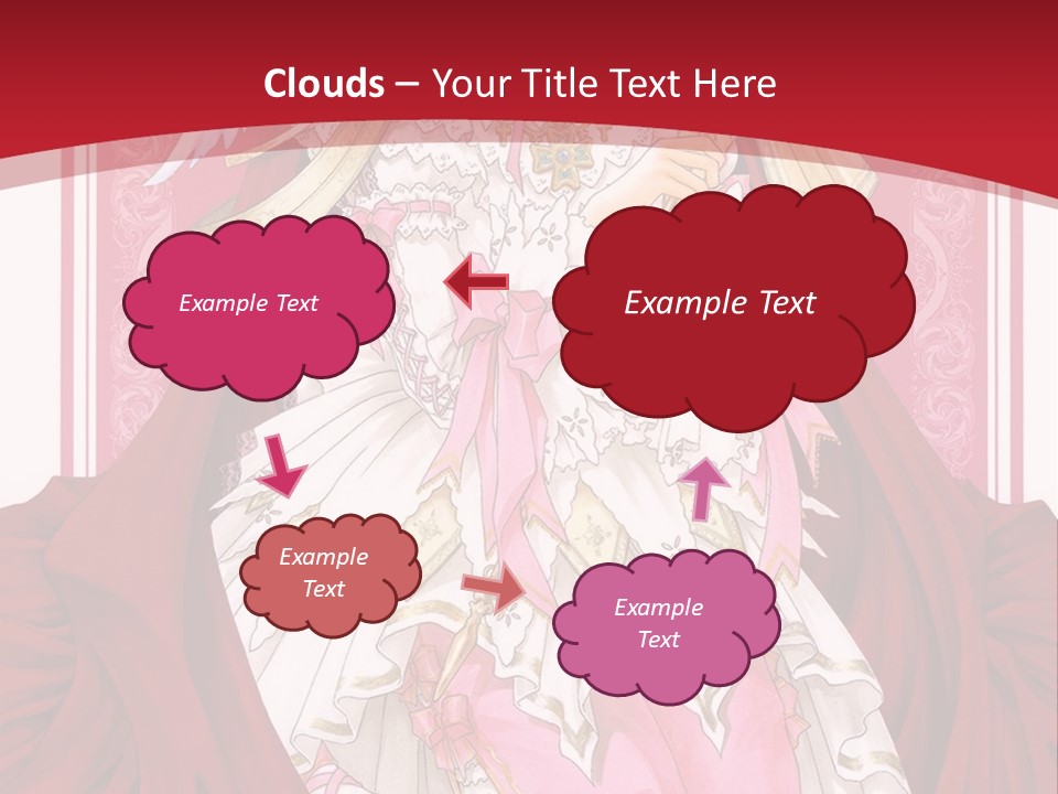 A Woman In A Red Dress With Angel Wings PowerPoint Template