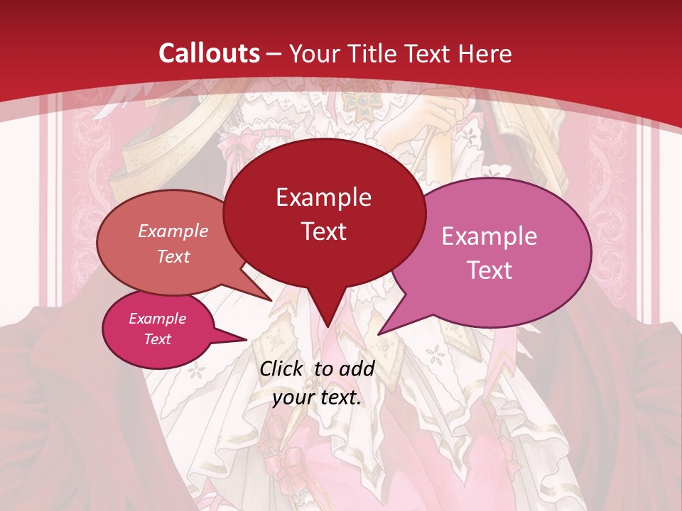 A Woman In A Red Dress With Angel Wings PowerPoint Template