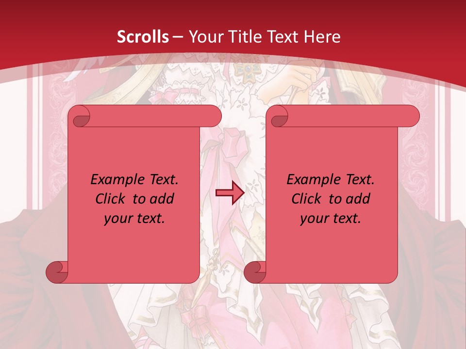 A Woman In A Red Dress With Angel Wings PowerPoint Template