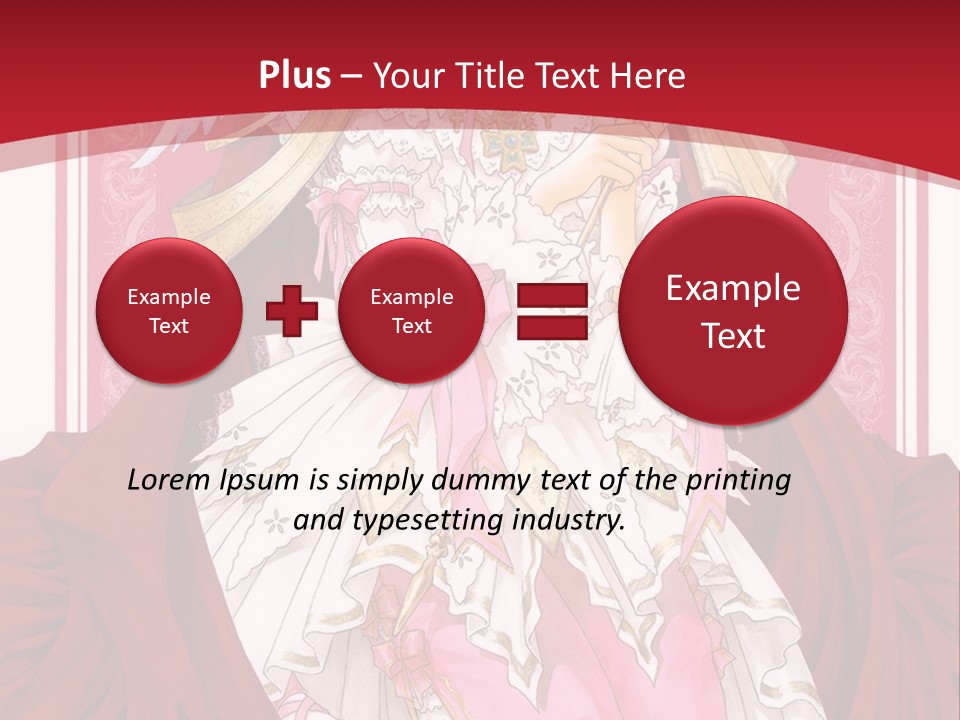 A Woman In A Red Dress With Angel Wings PowerPoint Template