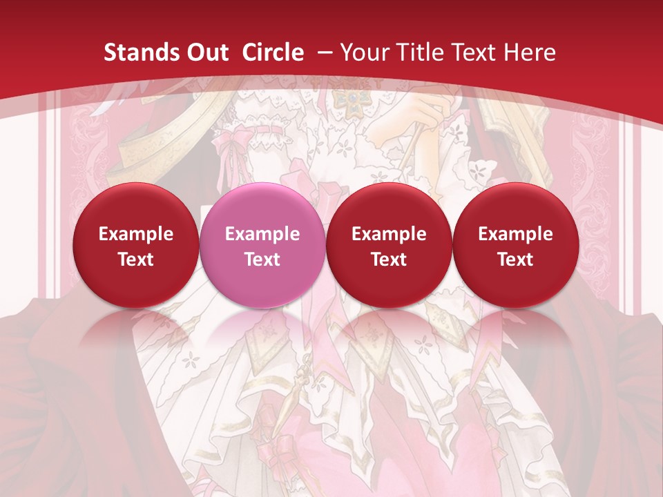 A Woman In A Red Dress With Angel Wings PowerPoint Template