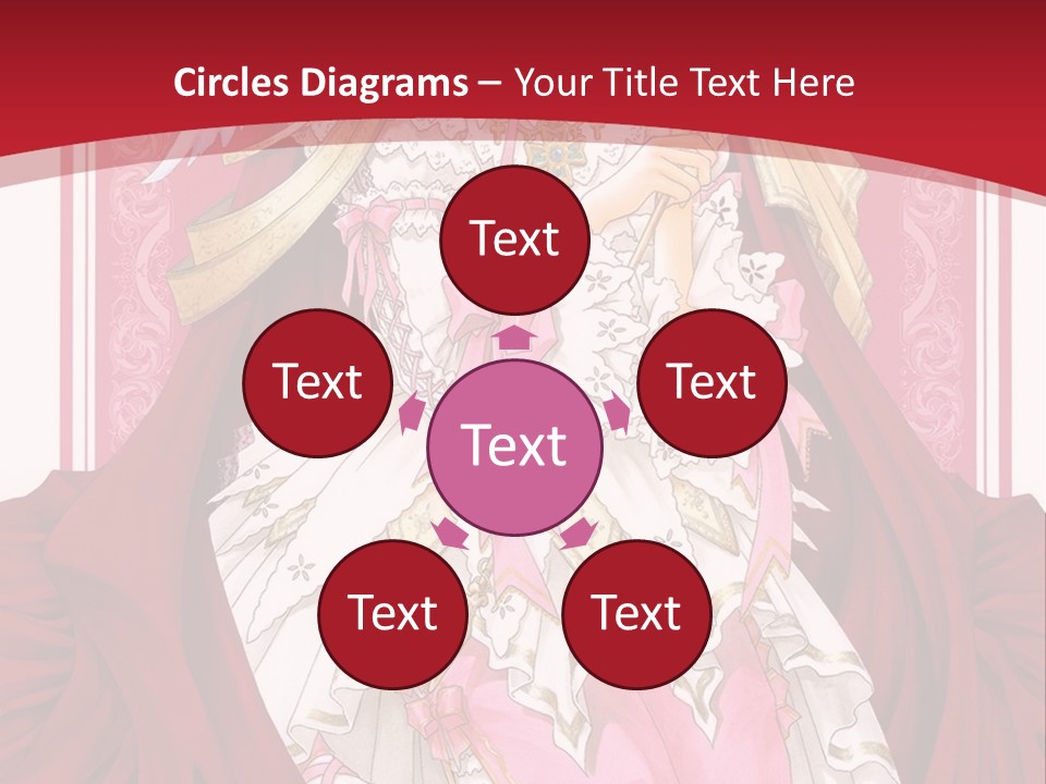 A Woman In A Red Dress With Angel Wings PowerPoint Template