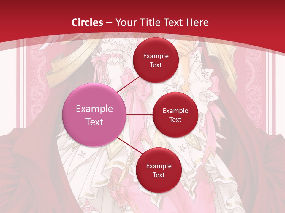 A Woman In A Red Dress With Angel Wings PowerPoint Template