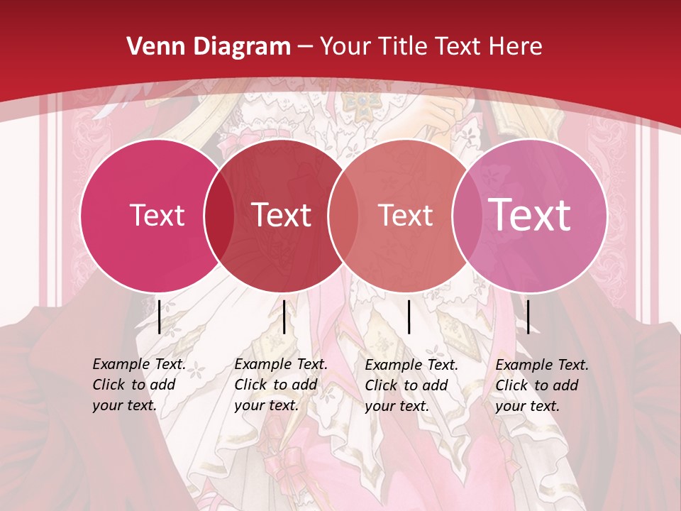 A Woman In A Red Dress With Angel Wings PowerPoint Template