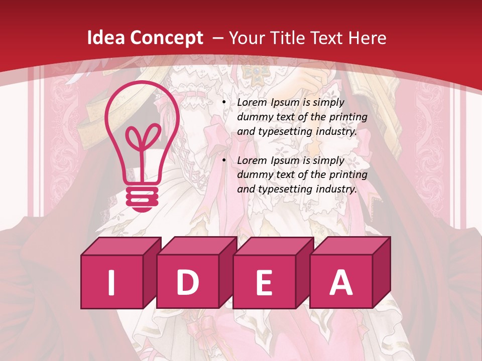 A Woman In A Red Dress With Angel Wings PowerPoint Template