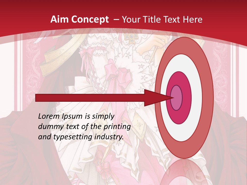 A Woman In A Red Dress With Angel Wings PowerPoint Template