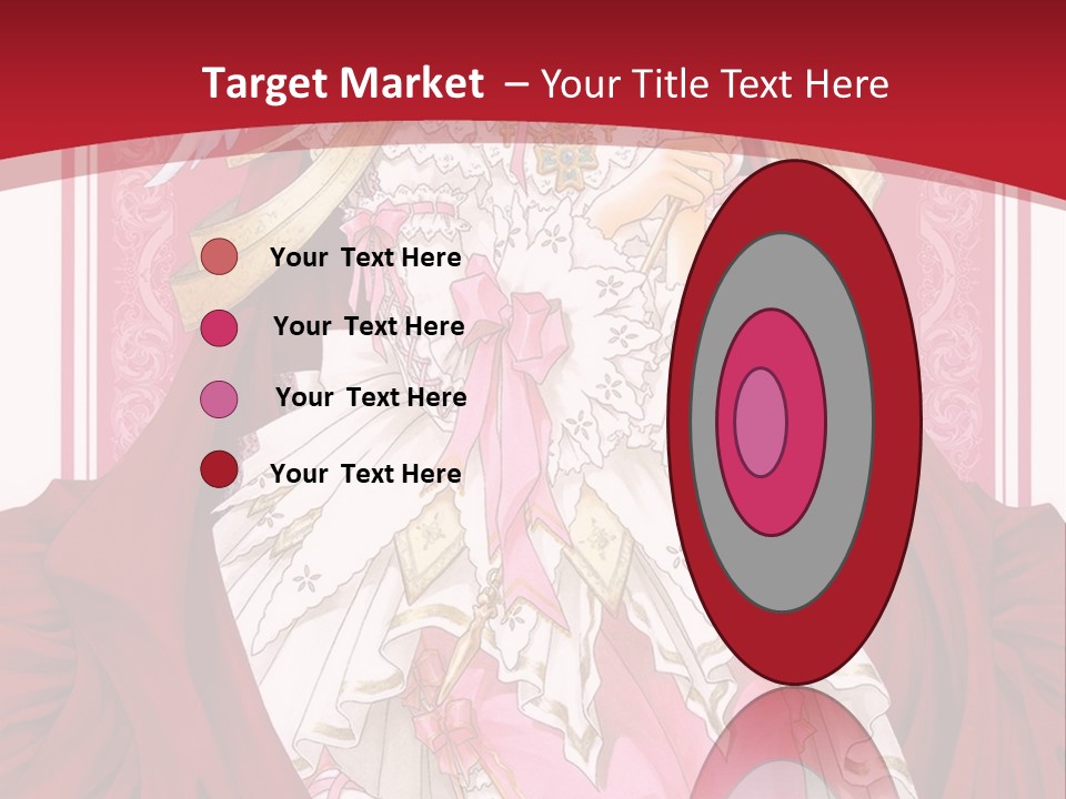 A Woman In A Red Dress With Angel Wings PowerPoint Template