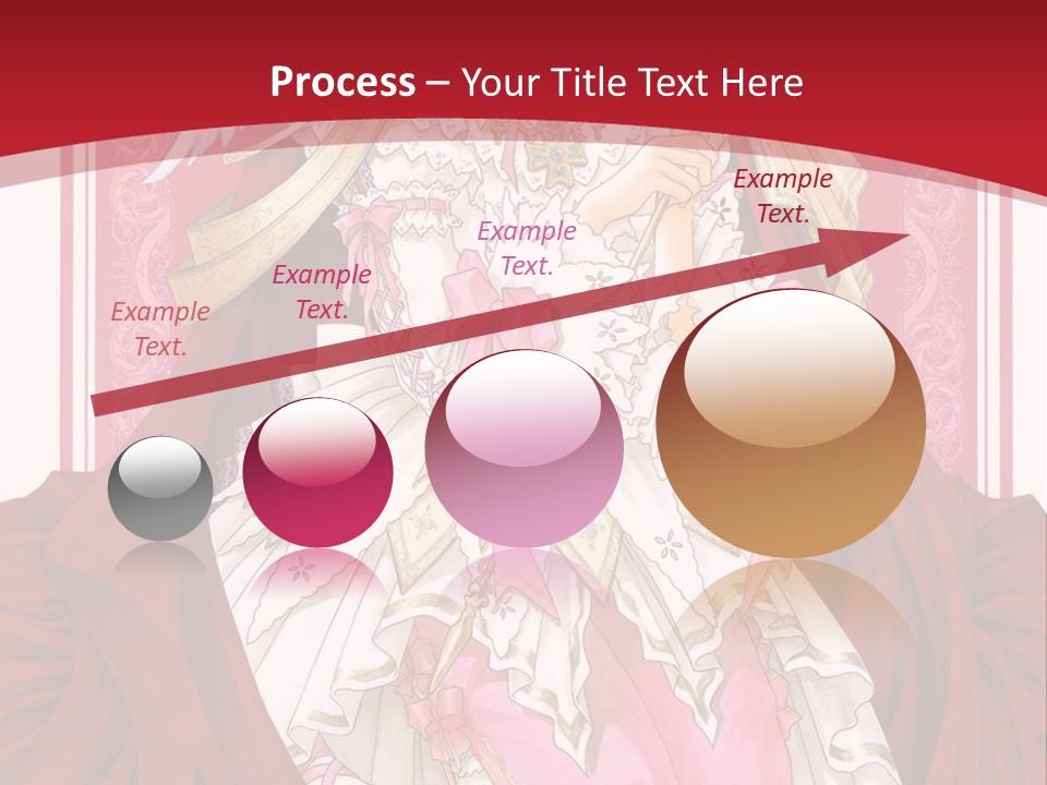 A Woman In A Red Dress With Angel Wings PowerPoint Template