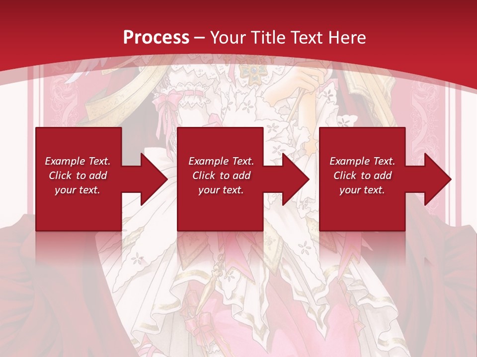 A Woman In A Red Dress With Angel Wings PowerPoint Template