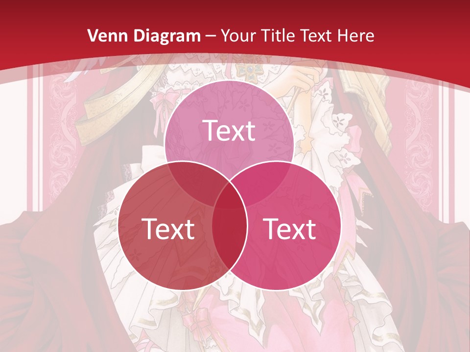 A Woman In A Red Dress With Angel Wings PowerPoint Template