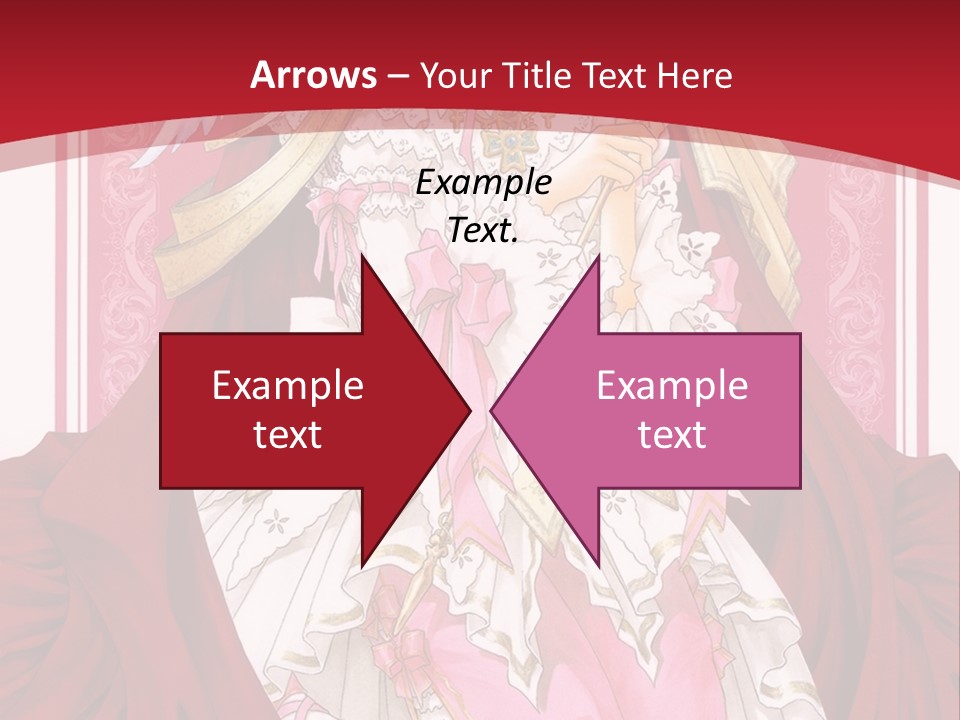 A Woman In A Red Dress With Angel Wings PowerPoint Template