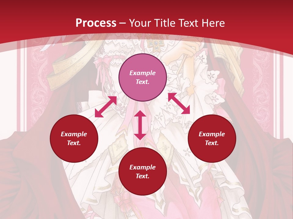 A Woman In A Red Dress With Angel Wings PowerPoint Template