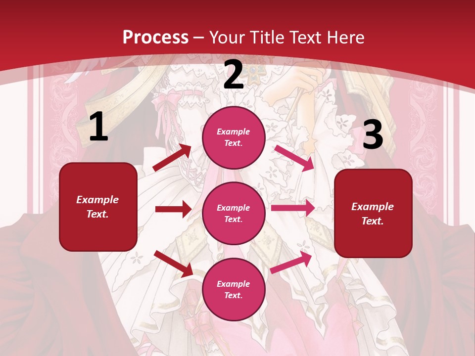 A Woman In A Red Dress With Angel Wings PowerPoint Template