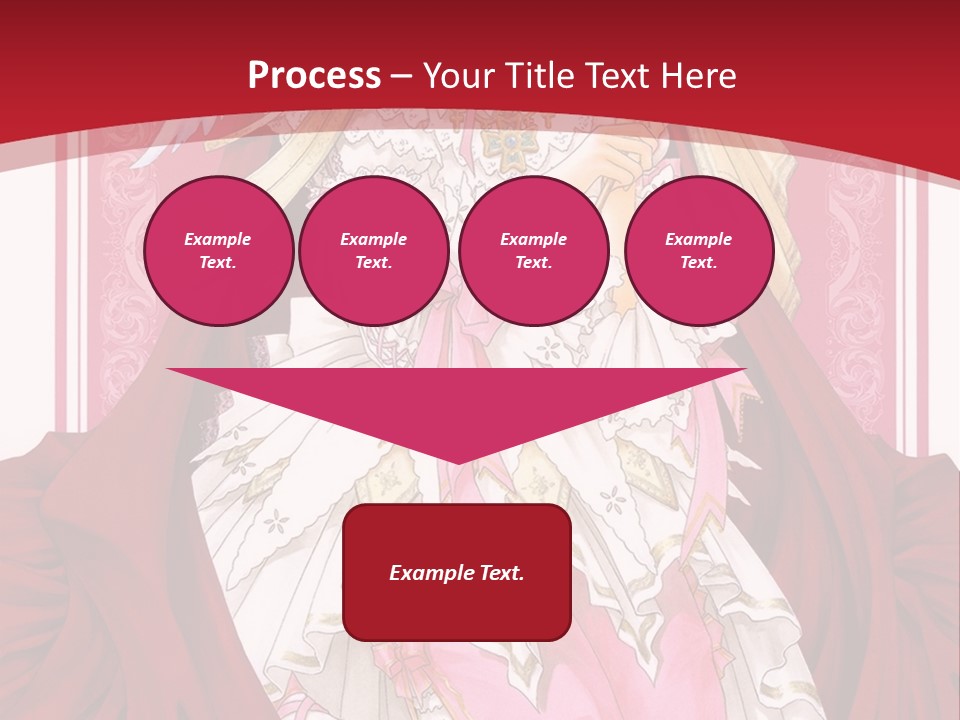 A Woman In A Red Dress With Angel Wings PowerPoint Template