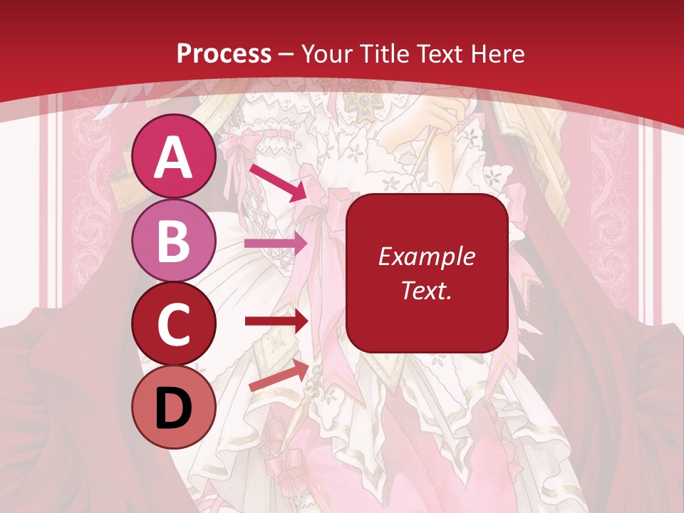 A Woman In A Red Dress With Angel Wings PowerPoint Template