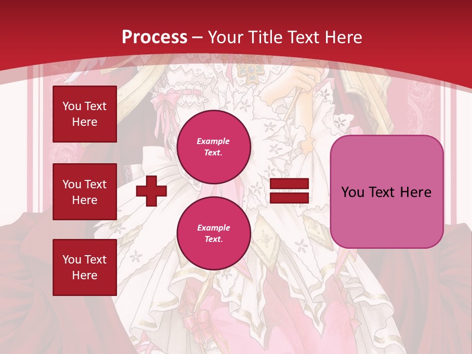 A Woman In A Red Dress With Angel Wings PowerPoint Template