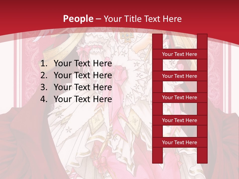 A Woman In A Red Dress With Angel Wings PowerPoint Template