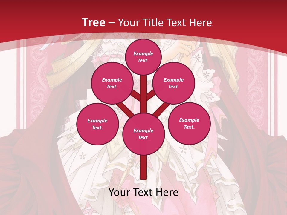 A Woman In A Red Dress With Angel Wings PowerPoint Template