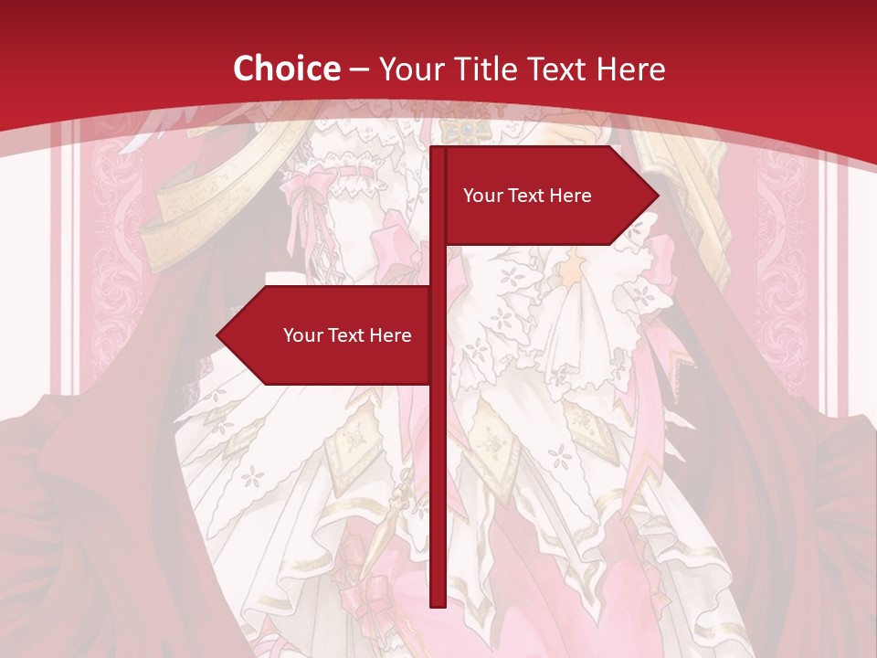 A Woman In A Red Dress With Angel Wings PowerPoint Template