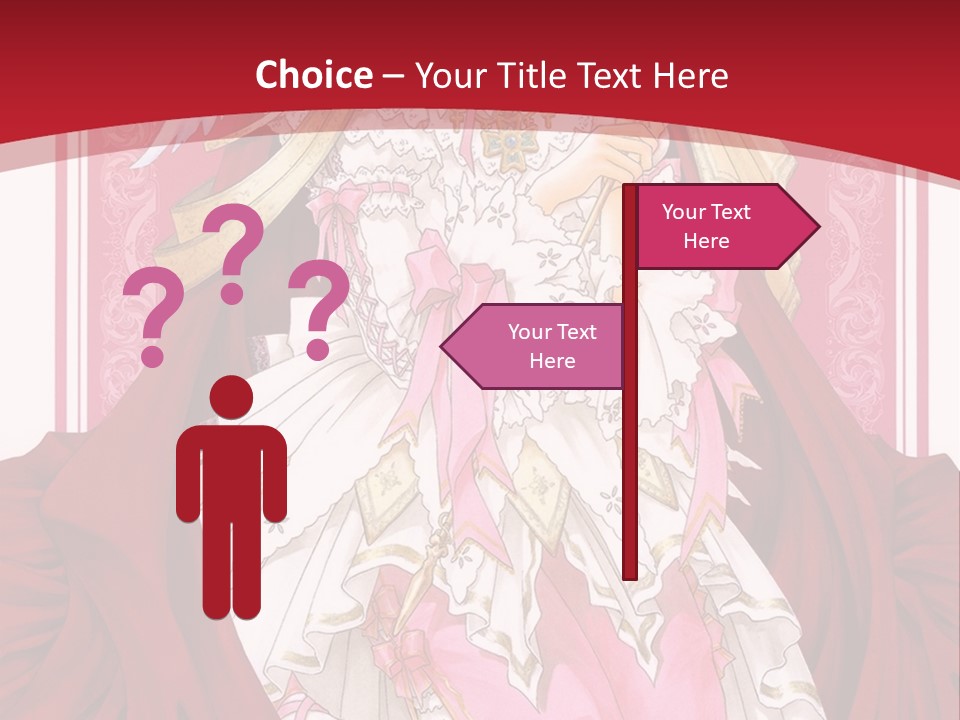 A Woman In A Red Dress With Angel Wings PowerPoint Template