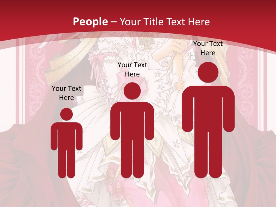 A Woman In A Red Dress With Angel Wings PowerPoint Template