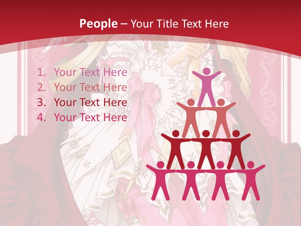 A Woman In A Red Dress With Angel Wings PowerPoint Template