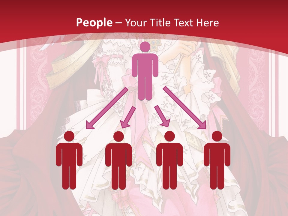 A Woman In A Red Dress With Angel Wings PowerPoint Template