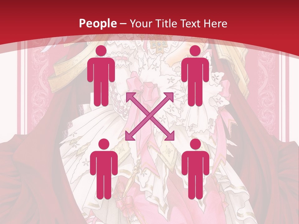 A Woman In A Red Dress With Angel Wings PowerPoint Template