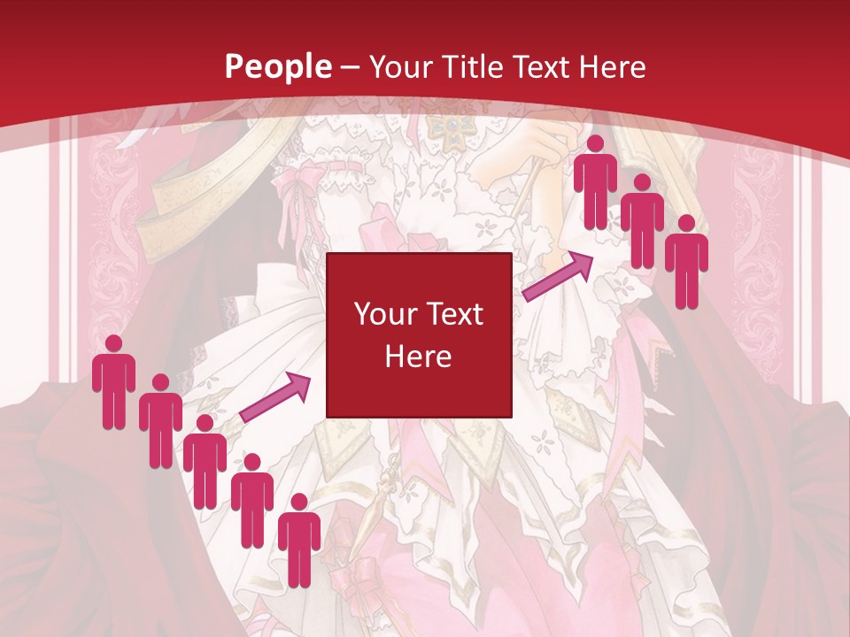 A Woman In A Red Dress With Angel Wings PowerPoint Template