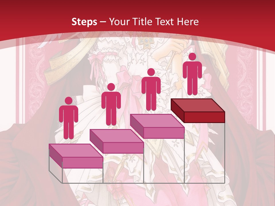 A Woman In A Red Dress With Angel Wings PowerPoint Template