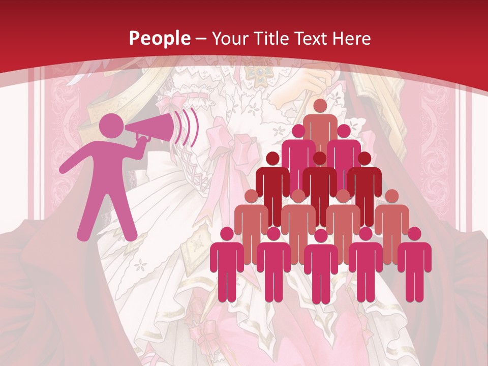 A Woman In A Red Dress With Angel Wings PowerPoint Template