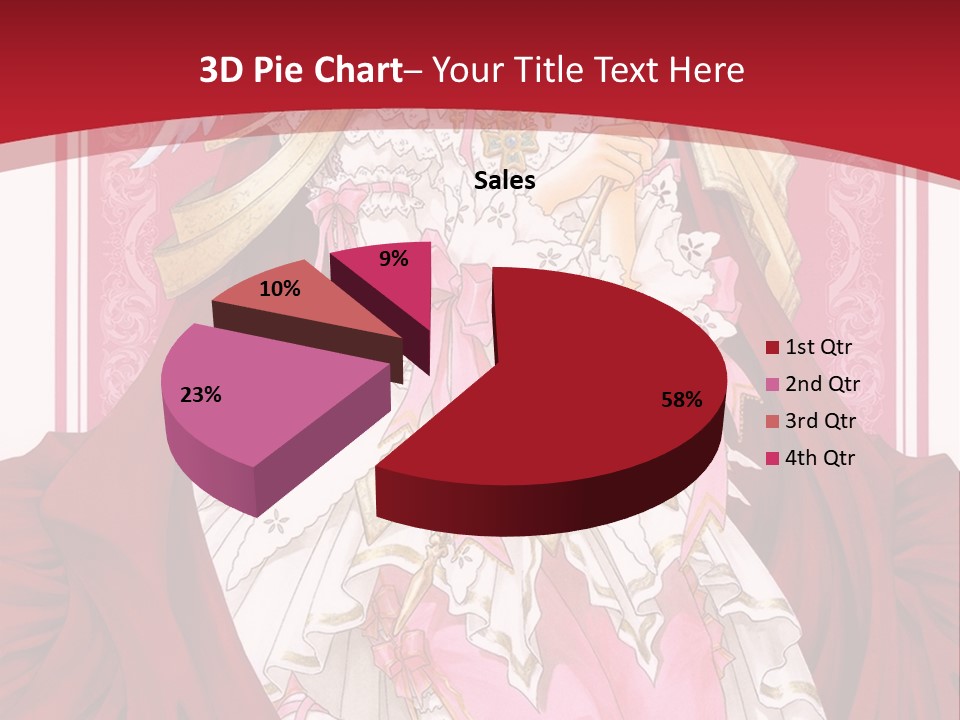 A Woman In A Red Dress With Angel Wings PowerPoint Template