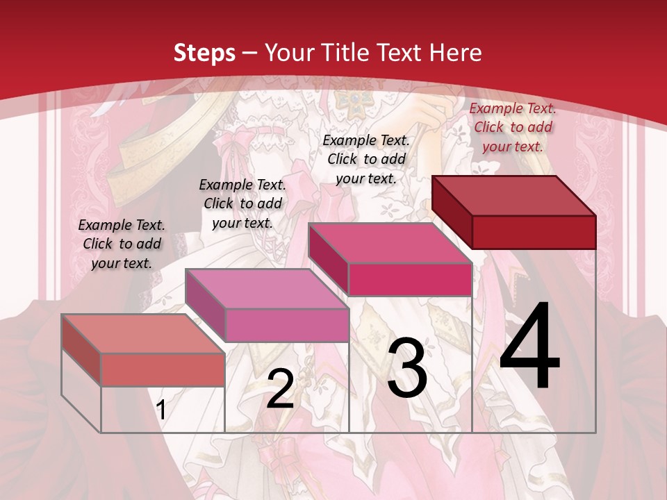 A Woman In A Red Dress With Angel Wings PowerPoint Template