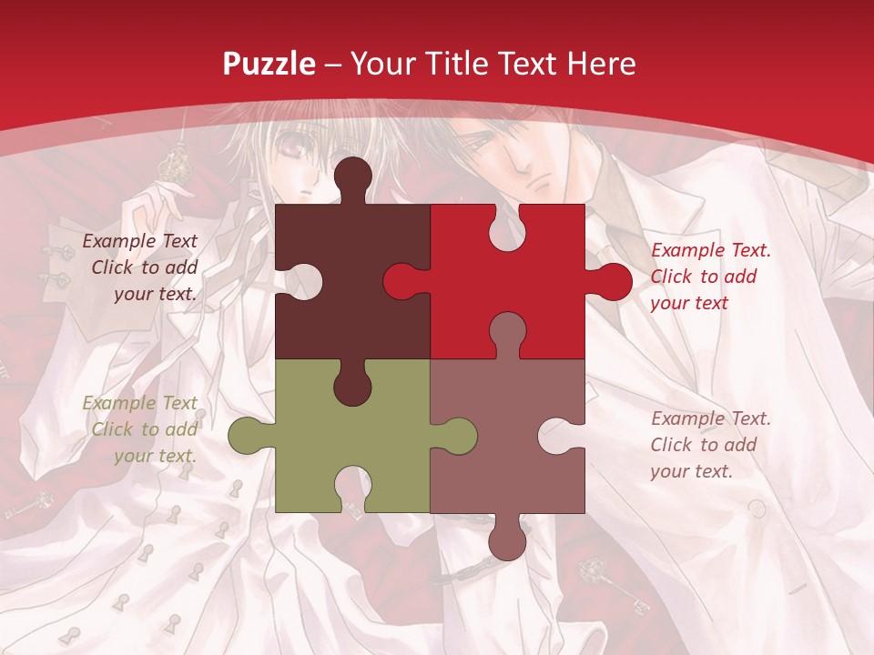 A Couple Of People Are Standing Together In Front Of A Red Background PowerPoint Template