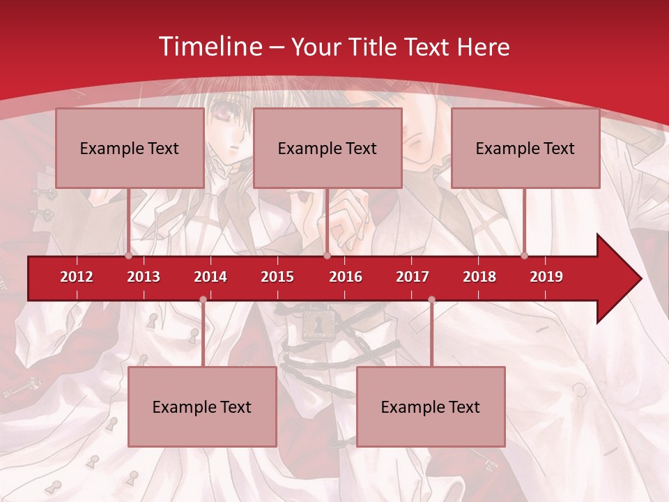 A Couple Of People Are Standing Together In Front Of A Red Background PowerPoint Template