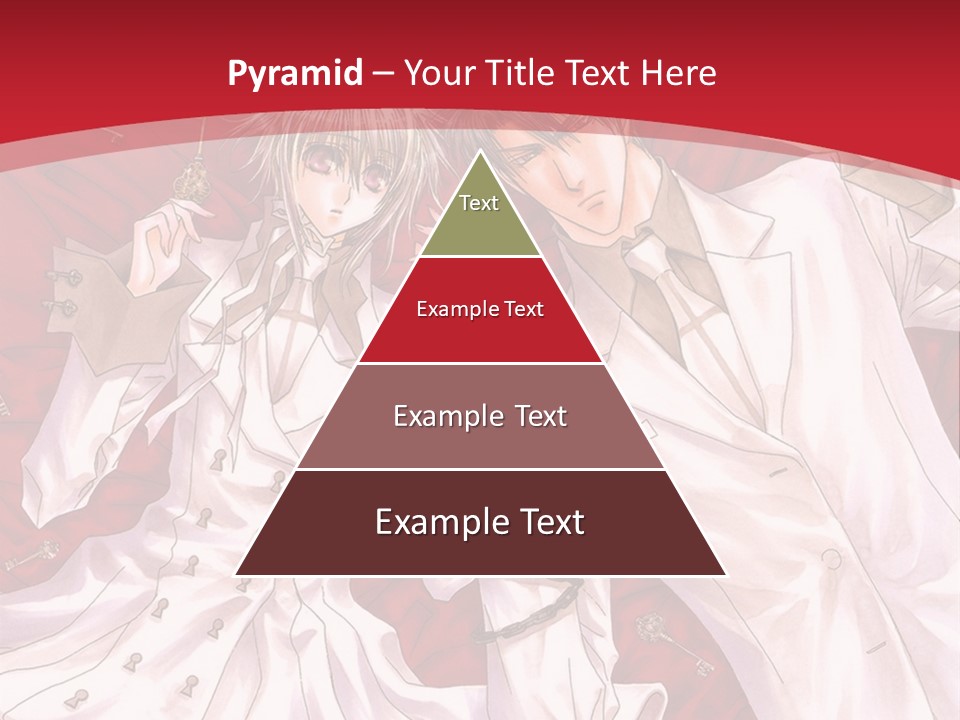 A Couple Of People Are Standing Together In Front Of A Red Background PowerPoint Template