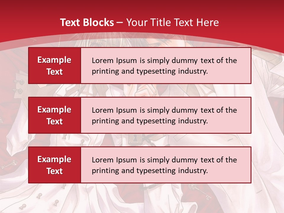 A Couple Of People Are Standing Together In Front Of A Red Background PowerPoint Template