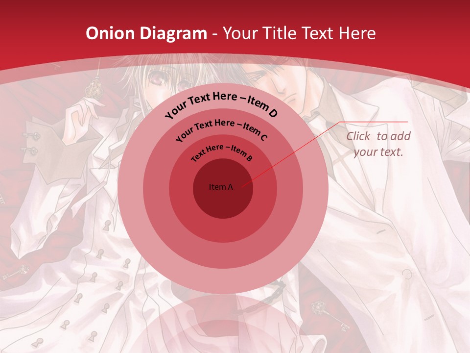 A Couple Of People Are Standing Together In Front Of A Red Background PowerPoint Template