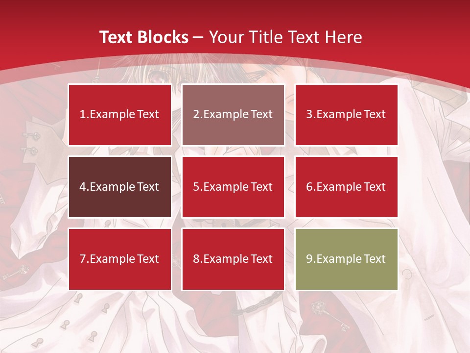 A Couple Of People Are Standing Together In Front Of A Red Background PowerPoint Template