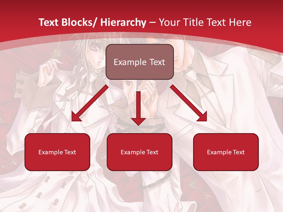 A Couple Of People Are Standing Together In Front Of A Red Background PowerPoint Template