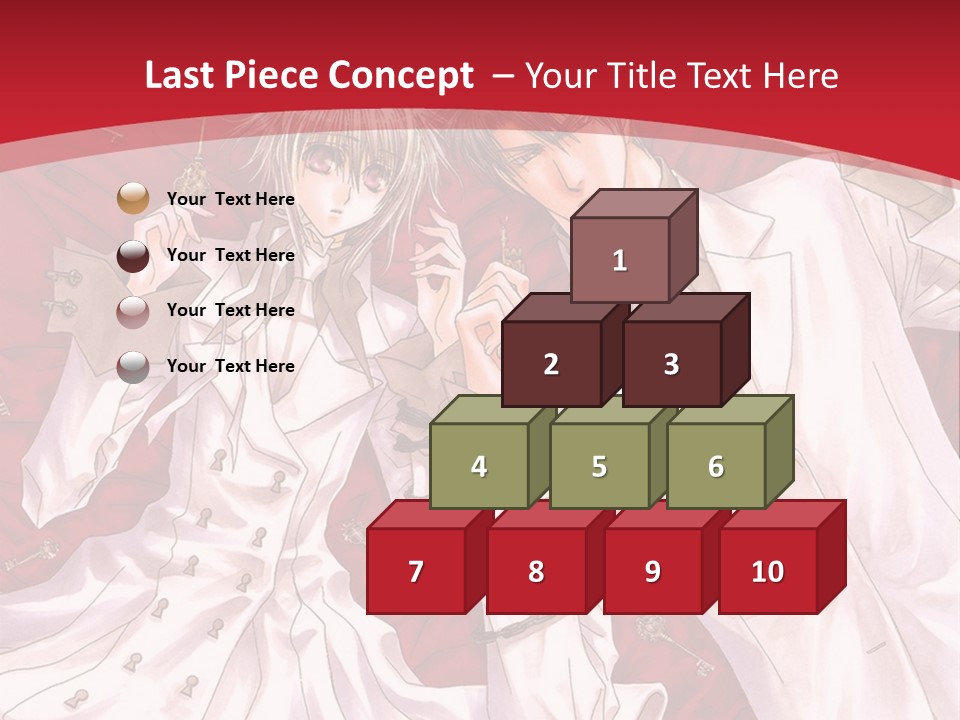 A Couple Of People Are Standing Together In Front Of A Red Background PowerPoint Template