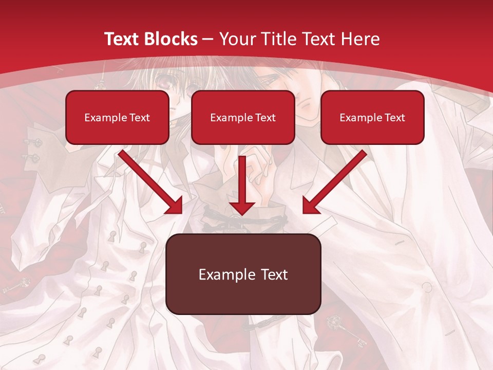 A Couple Of People Are Standing Together In Front Of A Red Background PowerPoint Template